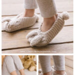 Family Bunny Slippers Free Knitting Pattern