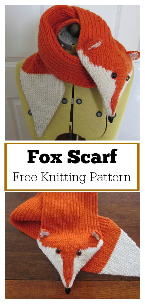 Fox Scarf Free Knitting Pattern 