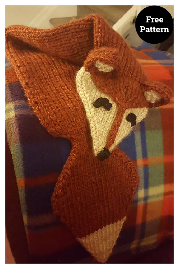 Foxy Loxy Fox Scarf Free Knitting Pattern