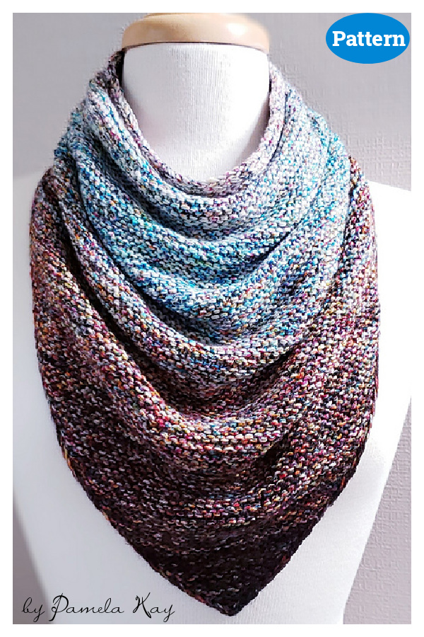 Garter Stitch Bandana Cowl Knitting Pattern