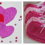 Heart Shaped Dishcloth Free Knitting Pattern