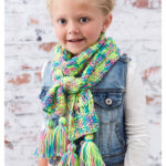 Kid’s Drop-Stitch Scarf Free Knitting Pattern