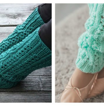 Lace Leg Warmers Free Knitting Pattern