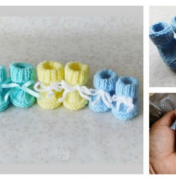 Newborn Baby Booties Free Knitting Pattern