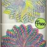 Round Sunburst Dishcloth Free Knitting Pattern