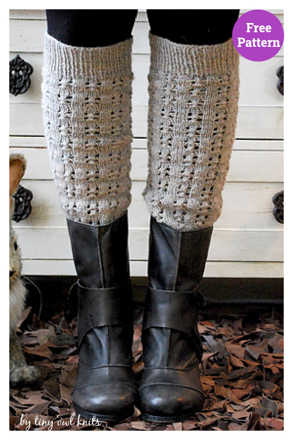 Some Cloudy Day Leg Warmers Free Knitting Pattern