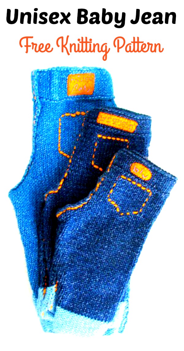 Unisex Baby Jeans Free Knitting Pattern