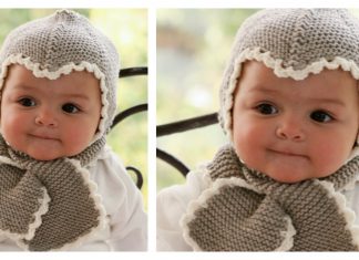 Baby Hat and Scarf All in One Free Knitting Pattern