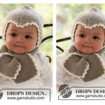 Baby Hat and Scarf All in One Free Knitting Pattern