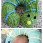 Easy Baby Buddy Inchworm Pillow Free Knitting Pattern