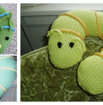 Easy Baby Buddy Inchworm Pillow Free Knitting Pattern