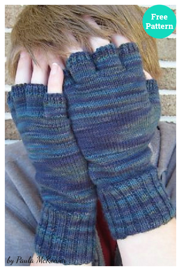Fingerless or Not Gloves Free Knitting Pattern