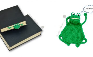 Flat Frog Bookmark Free Knitting Pattern