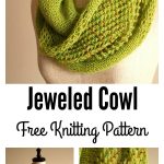 Lace Jeweled Cowl Free Knitting Pattern