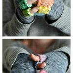 Mitaines Rainbow Tipless Gloves Free Knitting Pattern