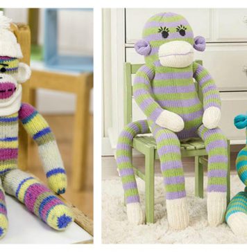 Mr. & Mrs. Sock Monkey Free Knitting Pattern