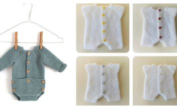 Newborn Romper Free Knitting Pattern and Tutorial