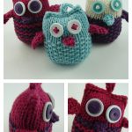 Owl Ornaments Free Knitting Pattern