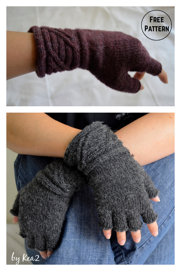 Polarity Fingerless Glove Free Knitting Pattern