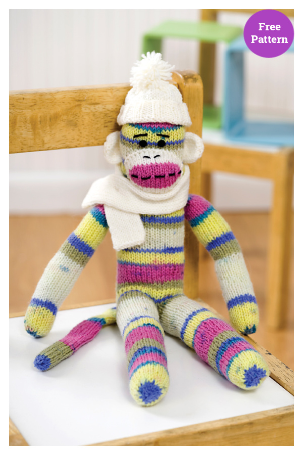Sock Monkey Free Knitting Pattern 