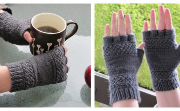 Tipless Gloves Free Knitting Pattern
