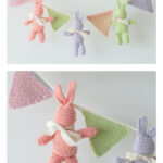 Baby Bunny and Bunting Free Knitting Pattern