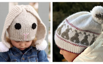 Bunny Baby Hat Free Knitting Pattern