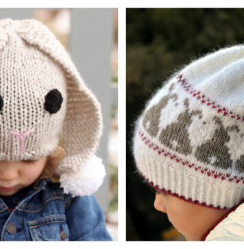 Bunny Baby Hat Free Knitting Pattern