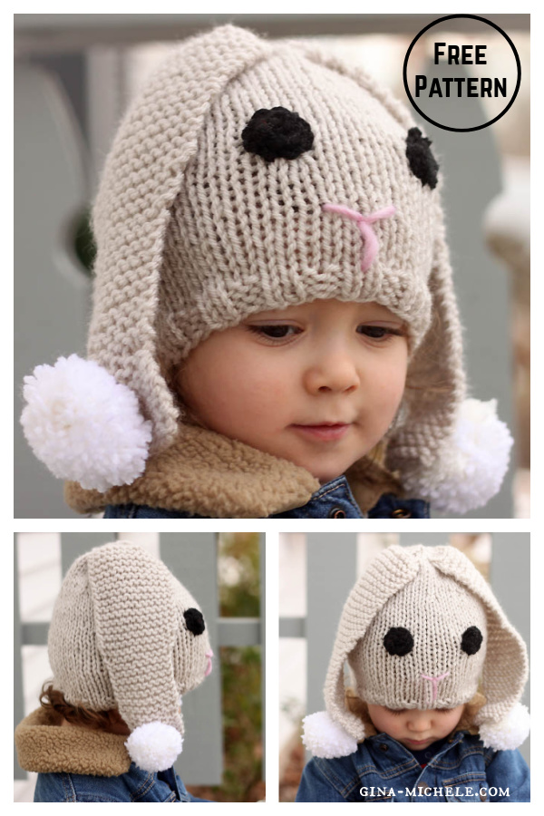 Bunny Baby Hat Free Knitting Pattern