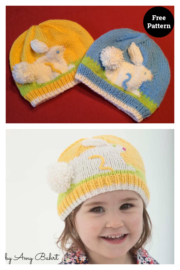 Bunny Hat Free Knitting Pattern 