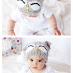 Cute Owl Baby Hat Free Knitting Pattern and Video Tutorial