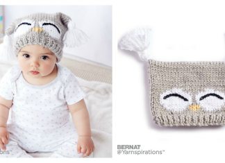Cute Owl Baby Hat Free Knitting Pattern