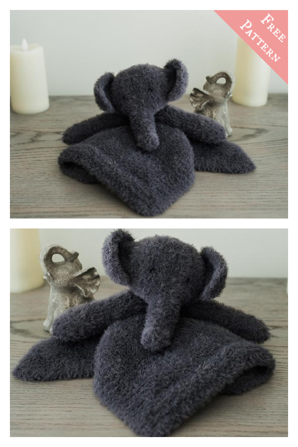 Elephant Lovey Free Knitting Pattern 