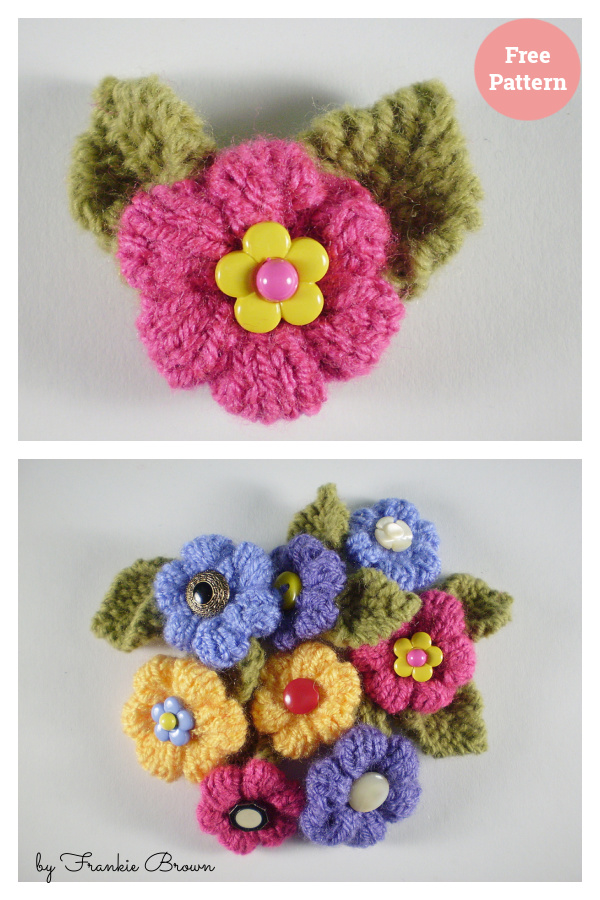 Fat Flowers Free Knitting Pattern