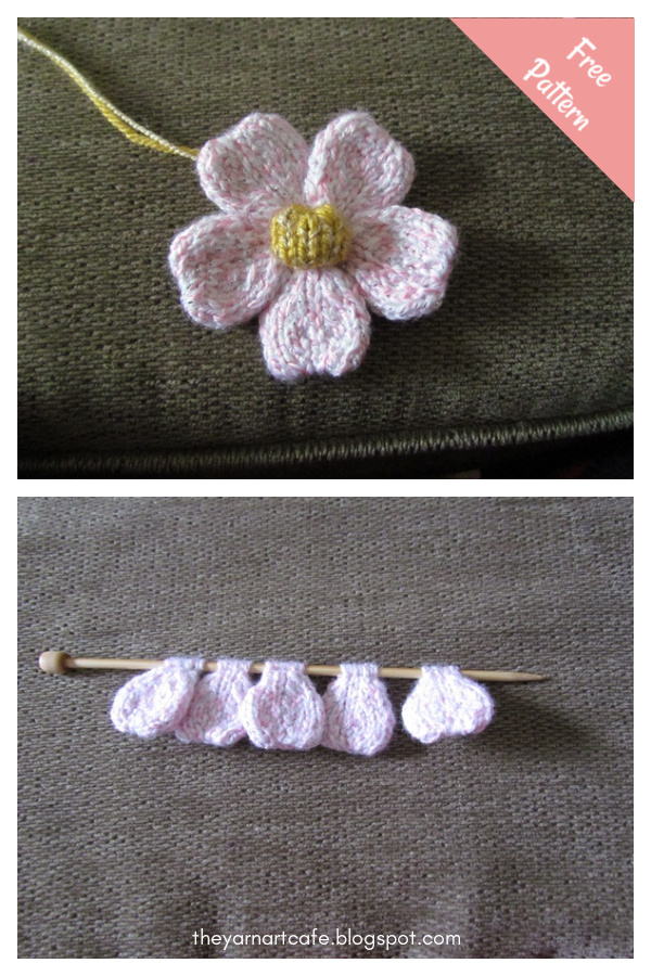 Flower Free Knitting Pattern