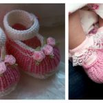 Mary Jane Baby Booties Free Knitting Pattern