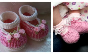 Mary Jane Baby Booties Free Knitting Pattern