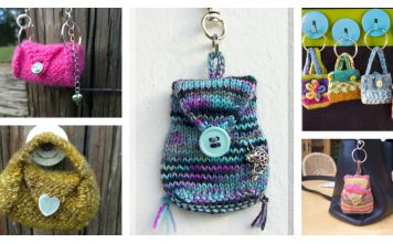 Mini Bag Keychain Free Knitting Pattern