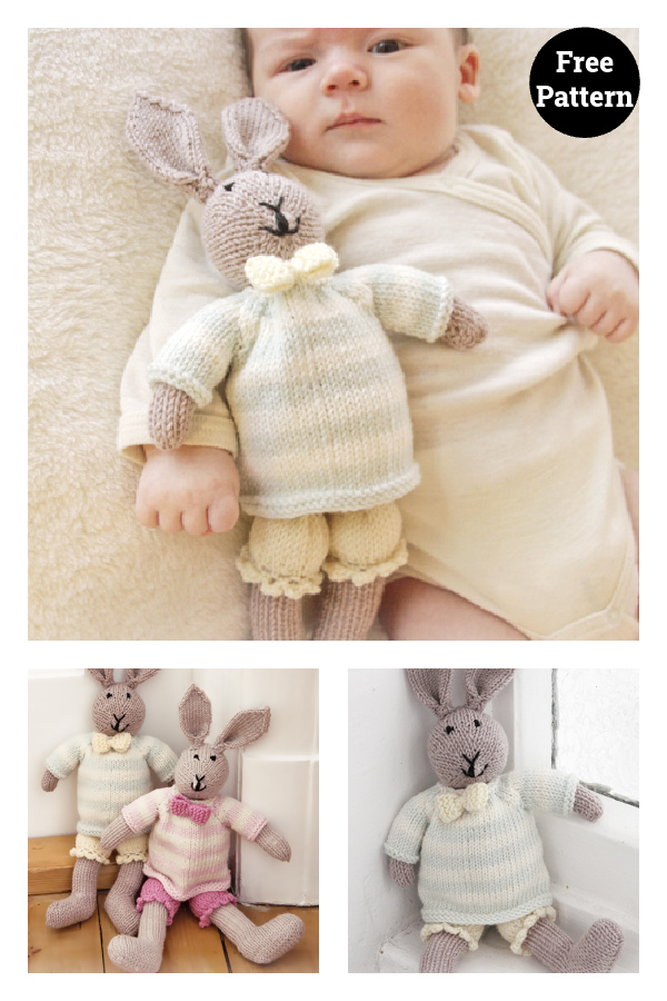 Mr. Bunny Toy Free Knitting Pattern