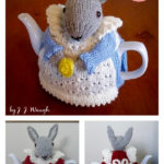 Mrs. Bunny Rabbit Tea Cozy Free Knitting Pattern