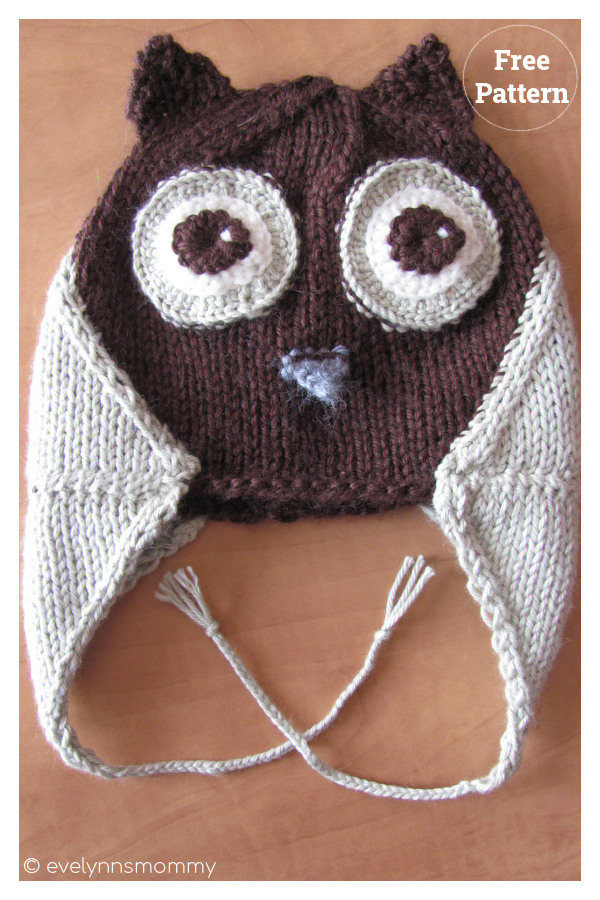 Owl Hat Free Knitting Pattern