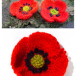 Poppy Flower Free Knitting Pattern