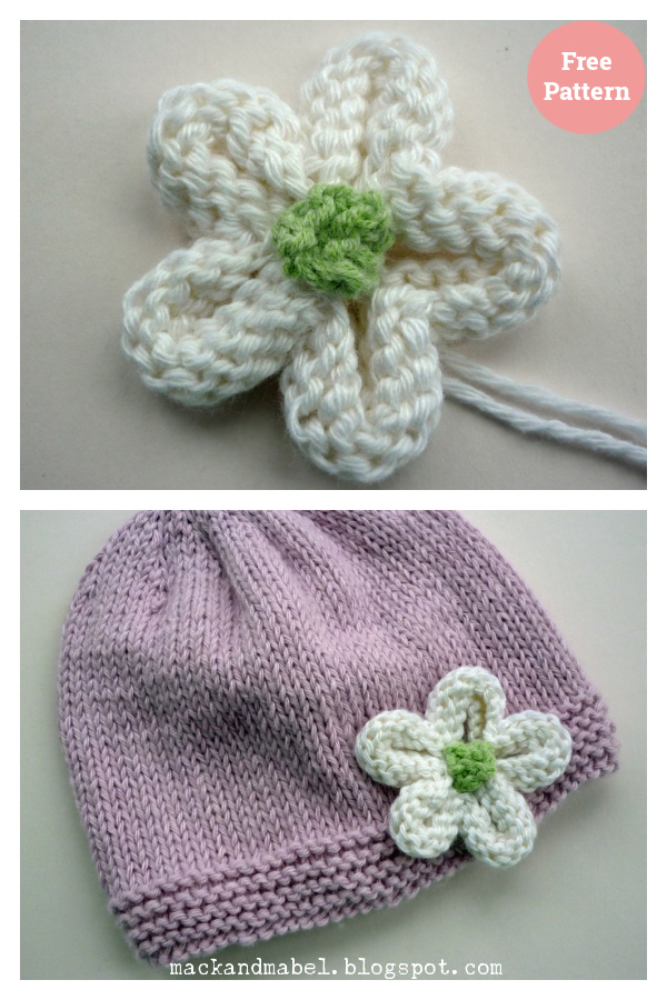 Quick and Easy Flower Free Knitting Pattern 