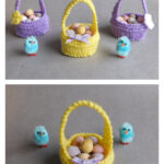 Sweet Little Easter Baskets Free Knitting Pattern