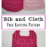 Sweet Heart Bib and Cloth Free Knitting Pattern