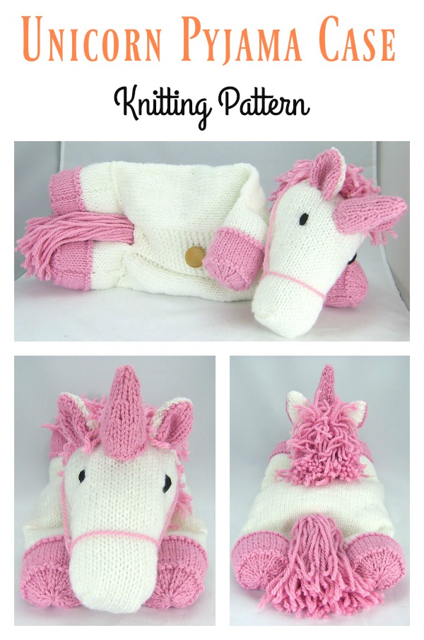 Unicorn Pyjama Case Knitting Pattern