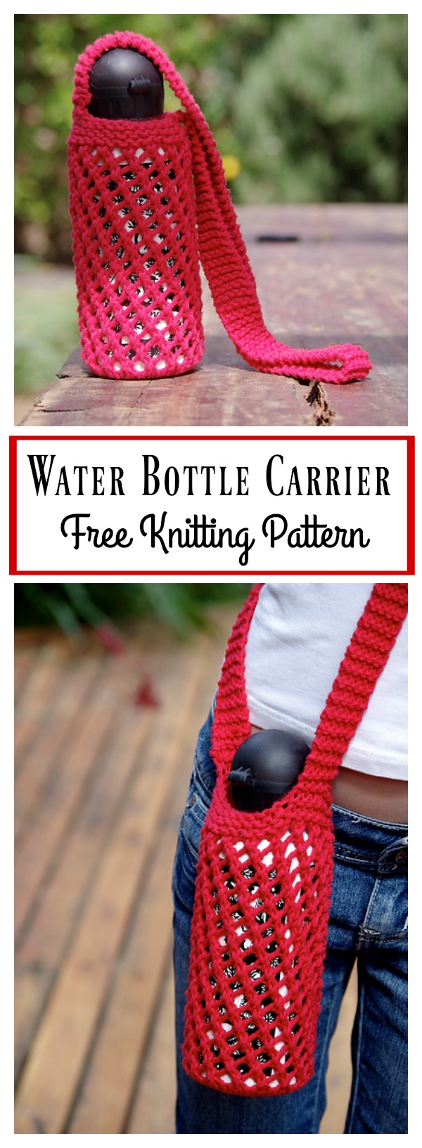 Water Bottle Carrier Free Knitting Pattern 