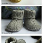 Baby Hausschuhe Boots Free Knitting Pattern