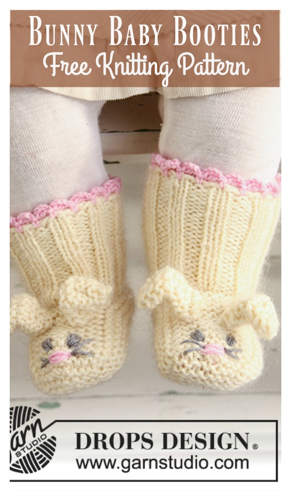 Bunny Baby Booties Free Knitting Pattern