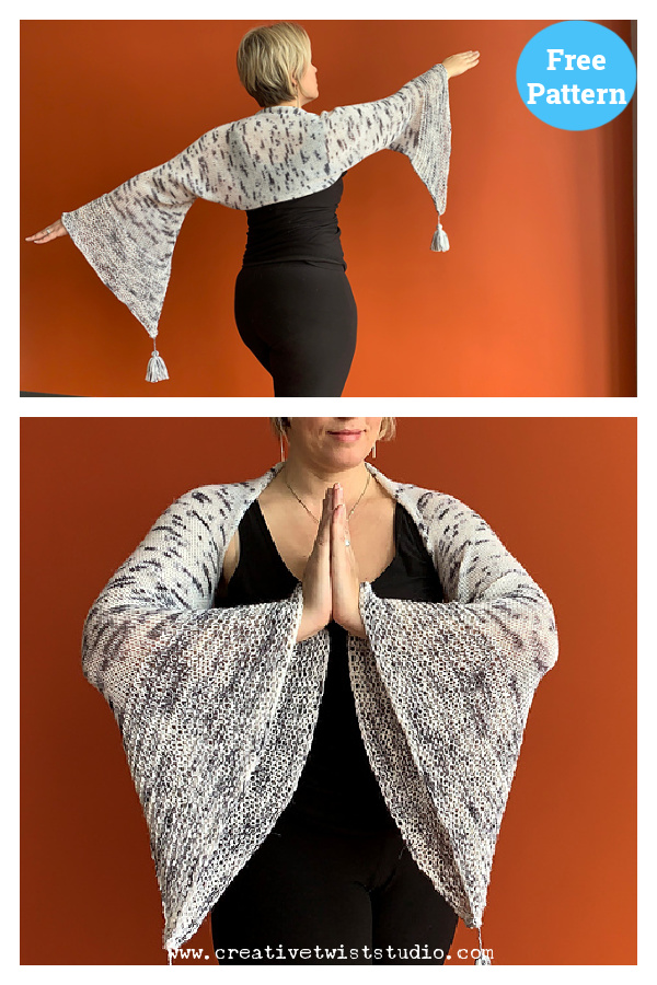 DRAMA LLAMA Shrug Free Knitting Pattern